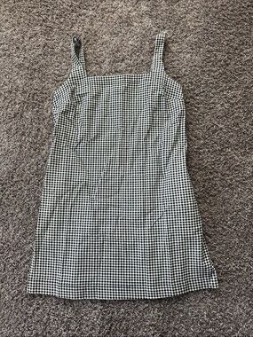 a new day Black and White Gingham dress